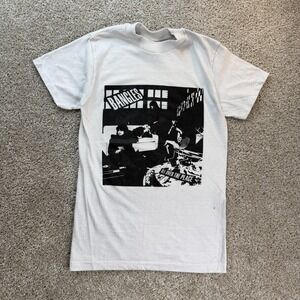 Vintage Bangles Shirt Mens S White All Over The Place Band Tee T-Shirt 80s Ched